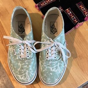 Vans Mint Green Canvas Shoes